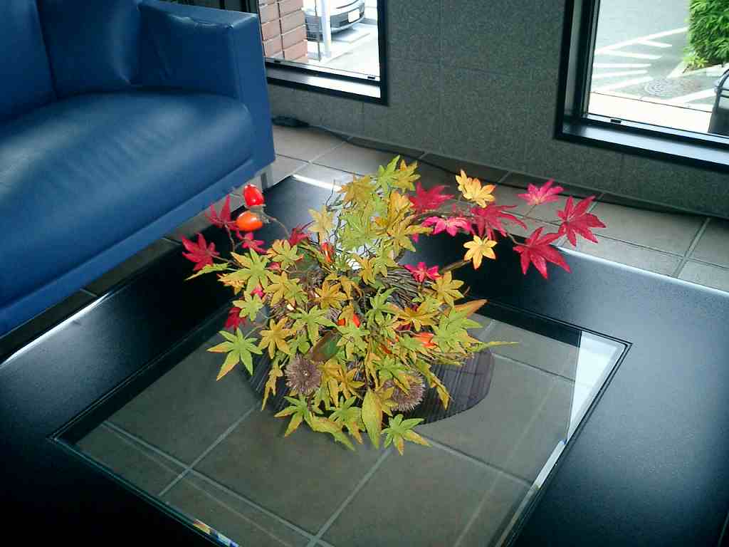 秋の装飾、紅葉装飾ディスプレイ