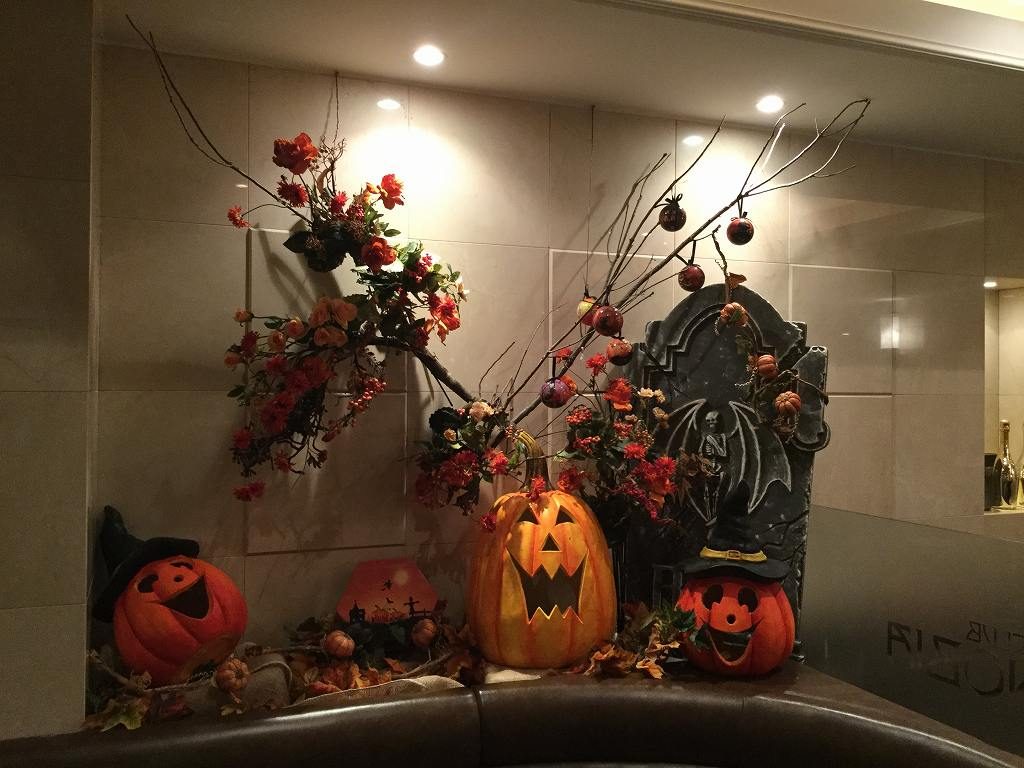秋の装飾、ハロウィン装飾ディスプレイ